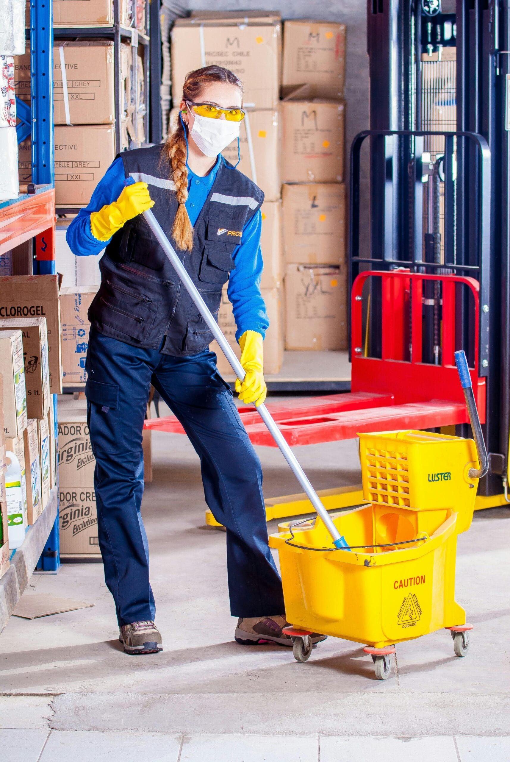 Daily janitorial floor care